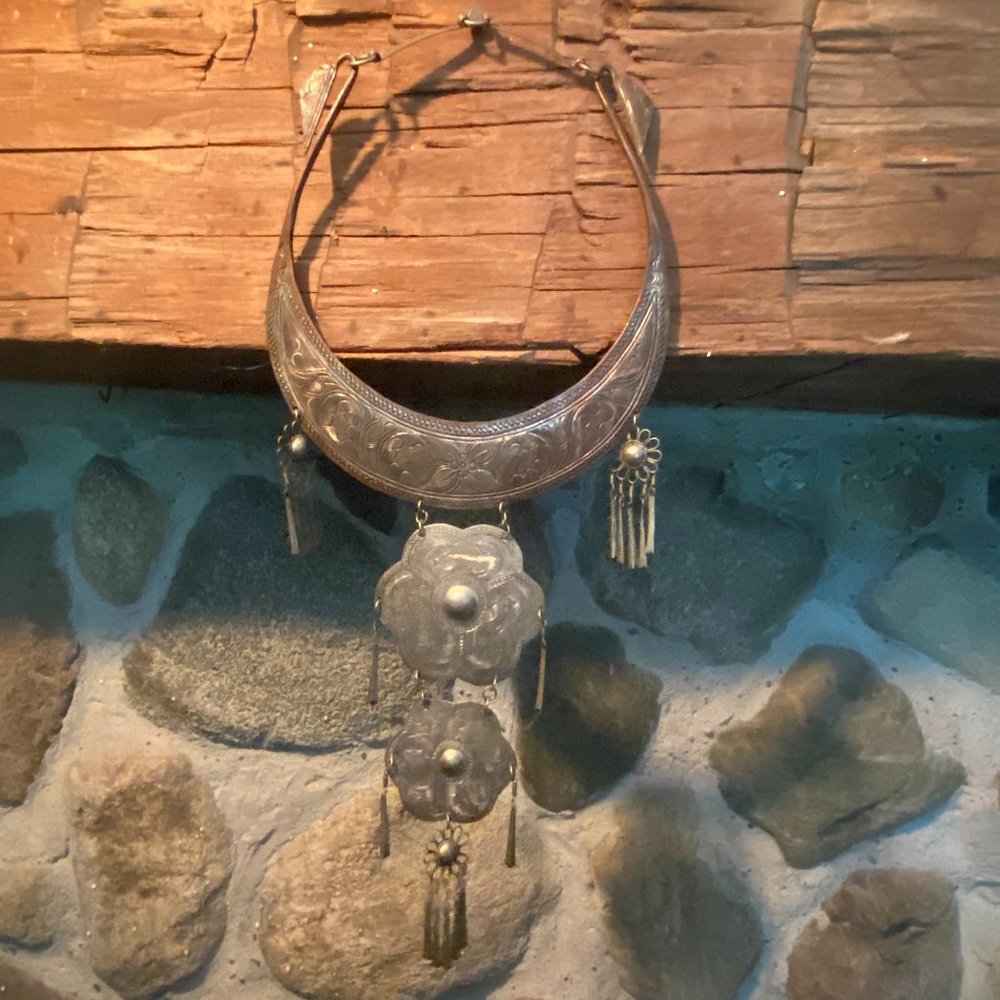 Hmong Necklace, Miao, Torque, Tribal Beauty, Large Statement Necklace